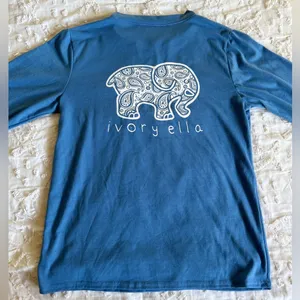 Ivory Ella XS Blue Long-Sleeved T-Shirt with Pocket thumbnail 2
