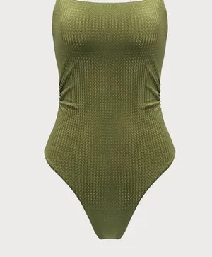 Berlook Green Textured Backless One thumbnail 4