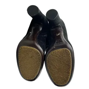 Roberto Del Carlo Women's Black Suede Leather Round Toe Zip Up Tall Boots Size 6 thumbnail 4