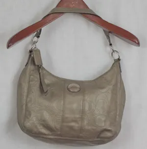Coach F19415 Metallic Leather Signature Embroidered Shoulder Bag thumbnail 1