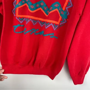Vtg Y2K Texas Pullover Sweatshirt Sz Medium Aztec Western thumbnail 6