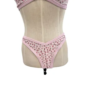 Strawberry Milk Mob Ginger‎ Bread Bikini Set Floral Gingham Pink Size Small thumbnail 5