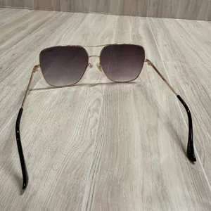 Quay Australia‎ Stop and Stare Gold Aviator Sunglasses Purple Gradient Lens 126 thumbnail 3