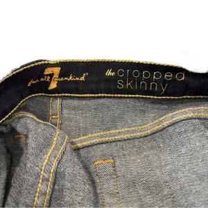 7 For All Mankind The Cropped Skinny Dark Wash Blue Jeans Size 25 thumbnail 10