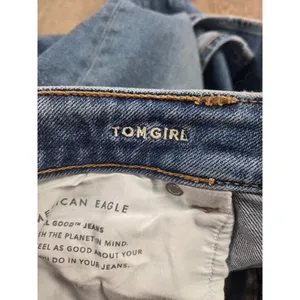 American Eagle TOMGIRL Button Fly Denim Jeans Stretch 14 Long Tall thumbnail 4