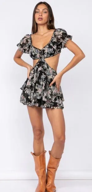 Isabelle’s Cabinet Sky To Moon Floral Cutout Dress thumbnail 3