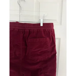 Anthropologie Leigh Corduroy Cargo Jogger Pants Burgundy Maroon Utility thumbnail 8