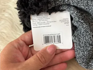 Cozy Gray Candy Corn Halloween Fuzzy Slipper Socks thumbnail 3