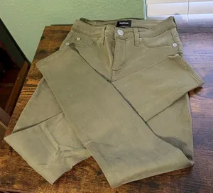 Hudson Jeans Natalie Super Skinny Ankle Olive Green Mid Rise thumbnail 1