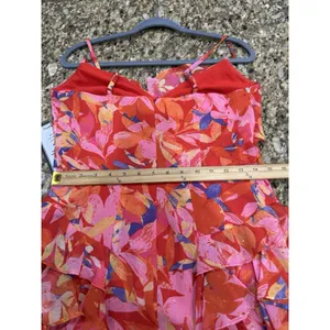 Eliza‎ J Floral Ruffle Fil Coupé Maxi Dress Size 5 Floral Sundress Slip dress thumbnail 12