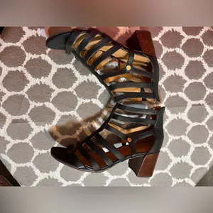 Tommy Hilfiger Black and Brown Heeled Sandals thumbnail 5
