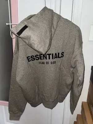 Brand new Essentials Fear of God Hoodie Dark Oatmeal (grey) size Men’s XS thumbnail 3