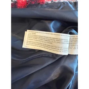 Abercrombie & Fitch Wool Blend Plaid Coat Jacket Red Black White Womens M Winter thumbnail 9