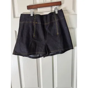 Unique Vintage Denim Shorts High Waist Stretch Black‎ w/ Pockets Size L thumbnail 11