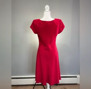 CLEARANCE! Red Vintage Fashion Bug A-Line Dress Size 12 EUC thumbnail 2
