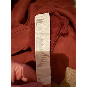 Fabletics Quarter Zip Sweatshirt Womens M Rust Terracotta‎ Cropped French Terry thumbnail 3