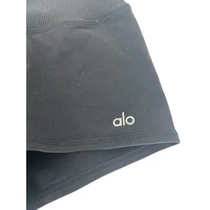 Alo Yoga Goddess Ribbed High-Waist Hot Shorts Black XS 2" Inseam thumbnail 6