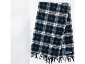 Pendleton Vintage Green Plaid Wool Scarf Unisex Men Women US thumbnail 3