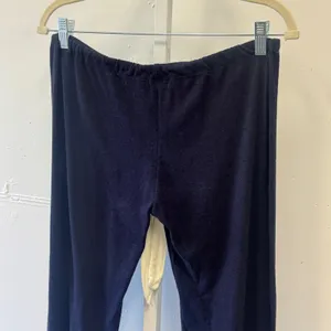 Eberjey Navy Blue Lounge Jogger Pants Cream Drawstring Small S Minimalist thumbnail 5