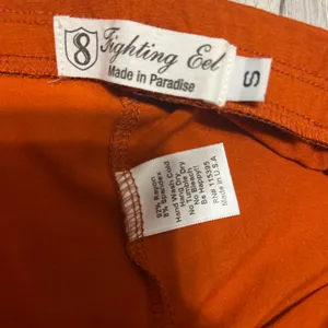 Fighting Eel Orange Hawaiian Aloha Shorts Jersey Rayon Spandex‎ Fall thumbnail 3
