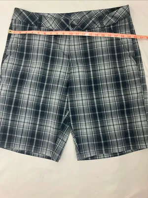 Fila Sport Blue and White Plaid Gold Shorts Men’s Size 36 thumbnail 3