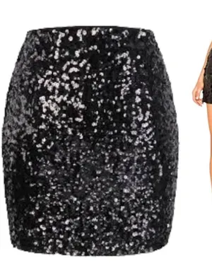 Kenar black sequin skirt 6 thumbnail 1