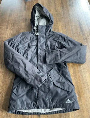 Burton Dry Ride Black Winter Coat Ski Snowboard Hood - size XXS thumbnail 1