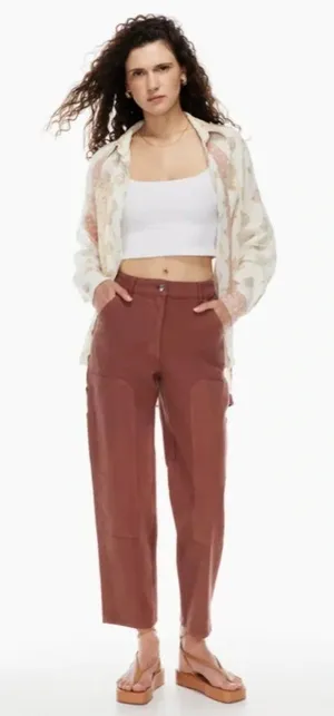 Aritzia‎ Wilfred Red Brown Utility Carpenter Pants thumbnail 1