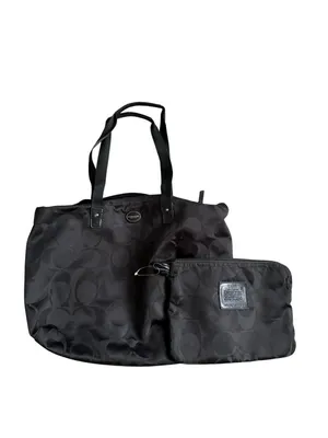 COACH Signature Black Getaway Weekender Shoulder Tote Bag w/ Pouch thumbnail 12