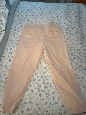 Pilcro Light Peach/Pale Pink Button-Front Crop Pants thumbnail 5