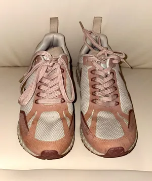 Veja Condor 2 Alveomesh running shoes in the Natural Dried-Petal Pink color combination (dried petal pink and cream). thumbnail 1