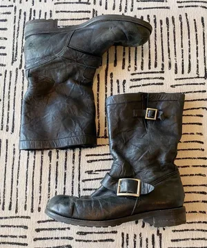 Jimmy Choo Archival Biker Leather Buckle Moto Boots EU 40.5 thumbnail 1