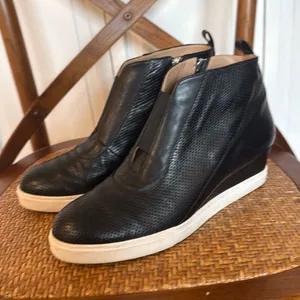 Linea Paolo Anna leather comfort wedge bootie 9 thumbnail 7