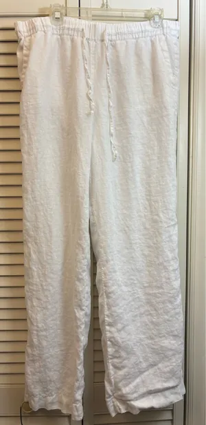Charter Club Linen Wide-Leg Drawstring Pants thumbnail 1