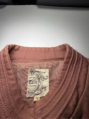 Tulle Anthropologie Dusty Rose utility Jacket tight large Fitted Military Boho thumbnail 2
