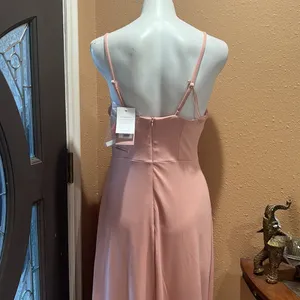 Birdy Grey pink spaghetti strap long dress nwt thumbnail 8