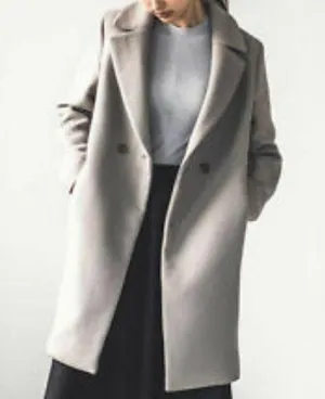 Uniqlo NWT new black wool blend tailored coat medium thumbnail 2