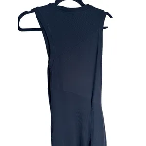 AllSaints Gia Black Asymmetric Midi Dress Ribbed High Low Size 6 thumbnail 10