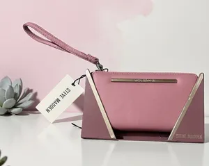 Steve Madden Pink Zip Around Wallet Wristlet Card Holder‎ Clutch thumbnail 1