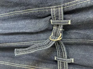 Abercrombie & Fitch Dark Denim Mini Dress Button Front Adjustable Back thumbnail 7