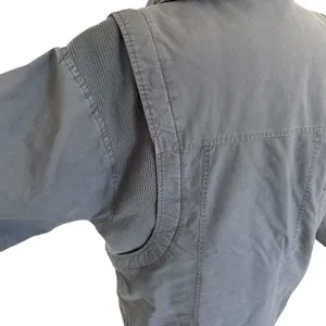 Vintage 80s Quilted Puffer Coat Mixed Media Gray Blue size S Pan Asia Grunge thumbnail 6