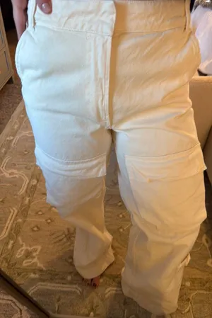 ZARA Denim Cargo Jeans thumbnail 3