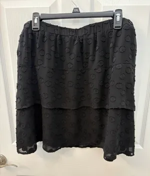 NWOT loft size XL black shirt tiered skirt thumbnail 1
