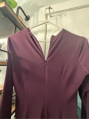 Calvin Klein Plum Twist-Front Long Sleeve Dress thumbnail 4