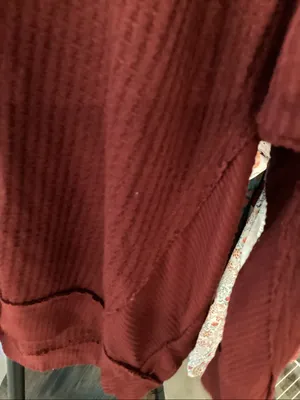 We the free waffle knit thermo rich wine color see one snag on 4th picture thumbnail 4