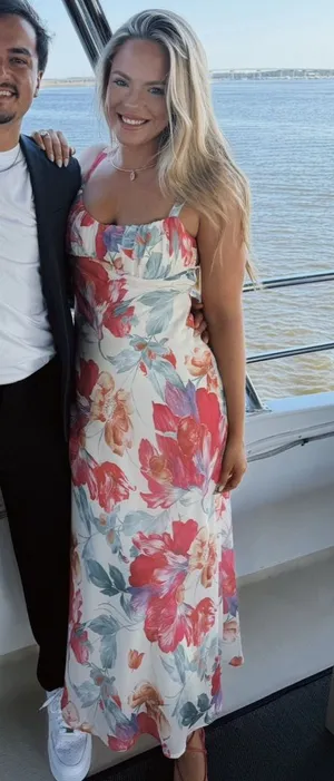 Floral Midi Dress Multiple Size M thumbnail 1