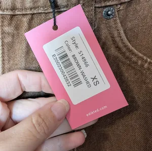 NWTS Edikted Mid Rise Cargo Carpenter Jeans Women's XS (2-4) Brown Wash thumbnail 5