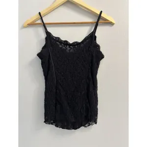 Intimately Free People Black Lace Corset Top Cami Tank Boning Size M Coquette thumbnail 3