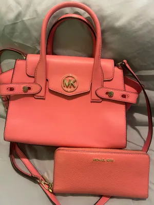 Michael Kors Pink Satchel Handbag and Wallet Set thumbnail 7