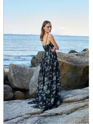 Sau Lee Georgina Gown Floral Print Maxi Dress UK14/US10 thumbnail 4